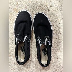 Vans black slip on men’s 7.5 women’s 9